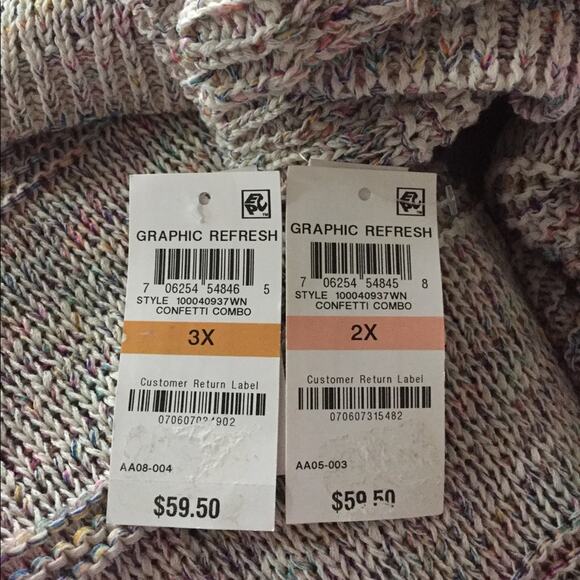 Style & Co. Womens Confetti Pullover Sweater-2X - Picture 2 of 2